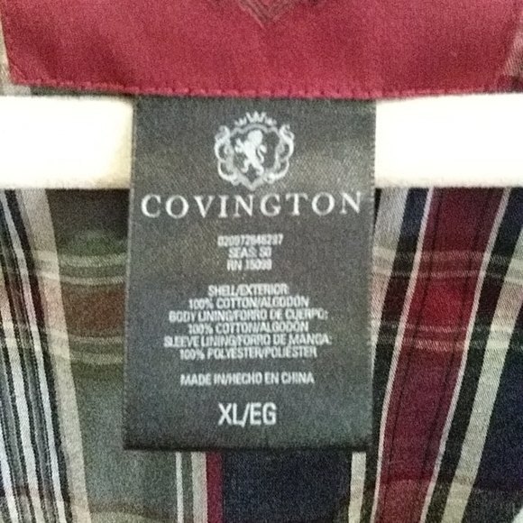 Covington Cotton Twill Windbreaker Jacket Sz XL EUC - Picture 6 of 9